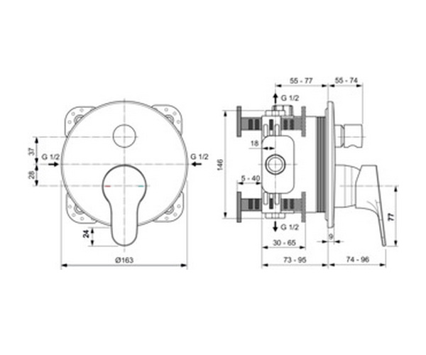 смеситель для душа IDEAL STANDARD CERABASE